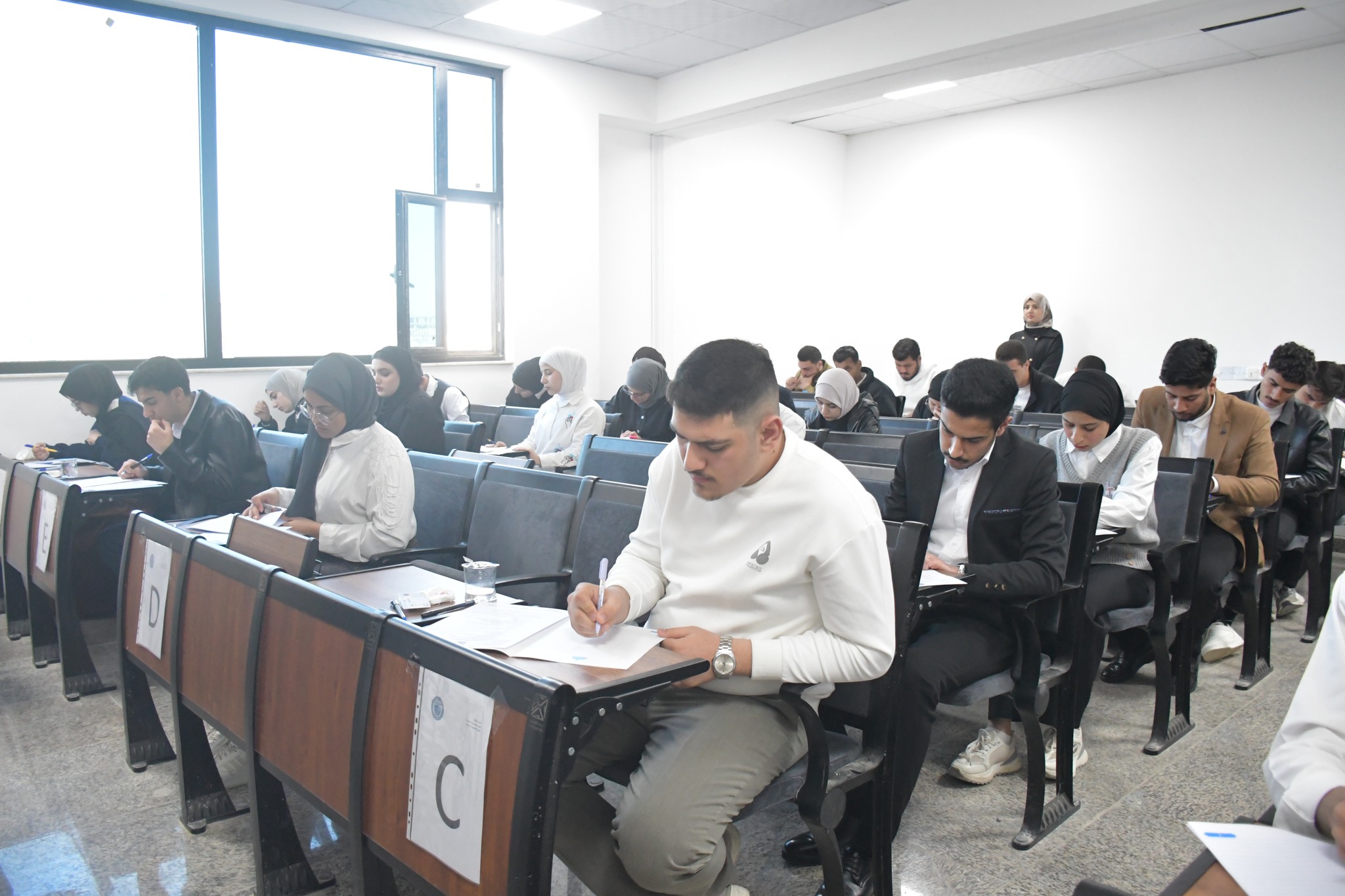 The Dean inspects the exams 