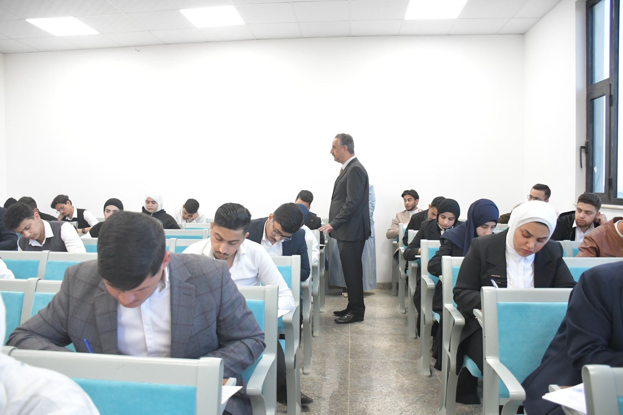 The Dean inspects the exams 